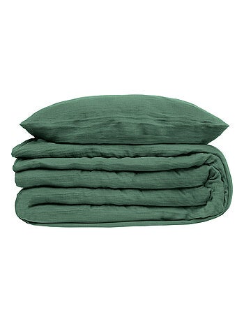 Parure de lit double gaze de coton Doux Reve Flora