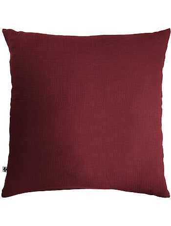 Parure de lit Double gaze de coton GAÏA + 2 taies 60x60 cm