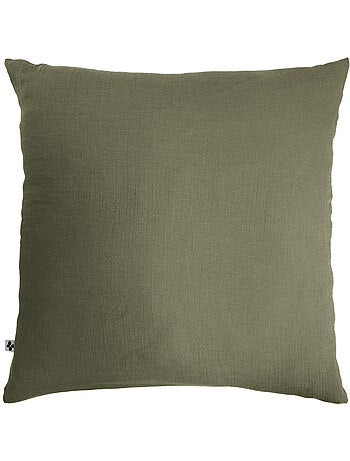 Parure de lit Double gaze de coton GAÏA + 2 taies 60x60 cm
