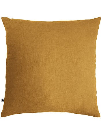 Parure de lit Double gaze de coton GAÏA + 2 taies 60x60 cm