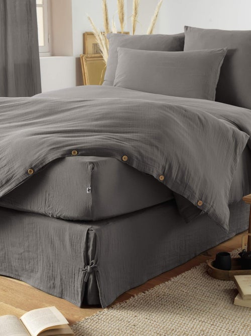 Parure de lit double gaze de coton - Kiabi