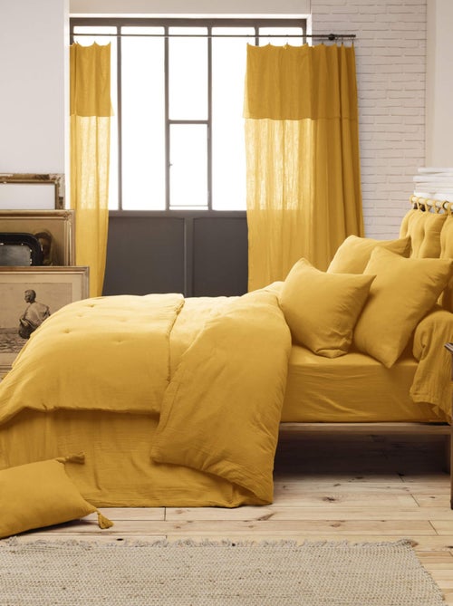 Parure de lit double gaze de coton - Kiabi Parure de lit double gaze de coton - Kiabi