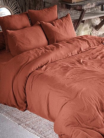 Parure de lit double gaze de coton