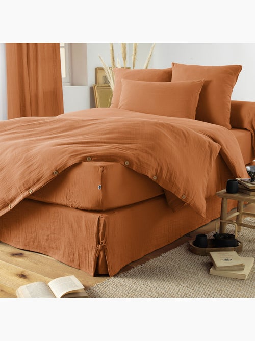 Parure de lit double gaze de coton - Kiabi
