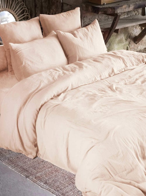Parure de lit double gaze de coton - Kiabi