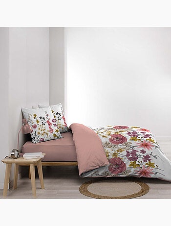 Parure de lit double gaze de coton ROSINE