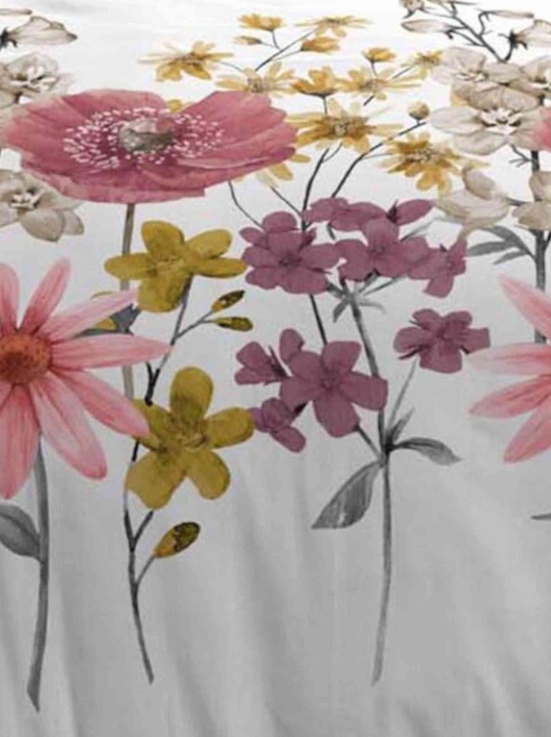 Parure de lit double gaze de coton ROSINE Rose - Kiabi
