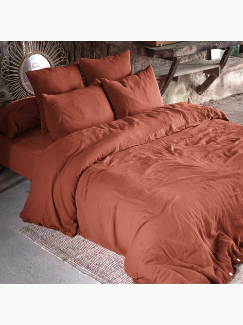 Parure de lit double gaze de coton - Kiabi