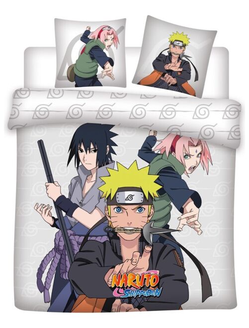 Parure de Lit double Naruto, Sasuke et Sakura - Kiabi