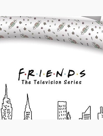 Parure de lit double réversible Friends - 220 cm x 240 cm