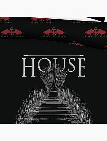 Parure de lit double réversible House of the Dragon - 220 cm x 240 cm