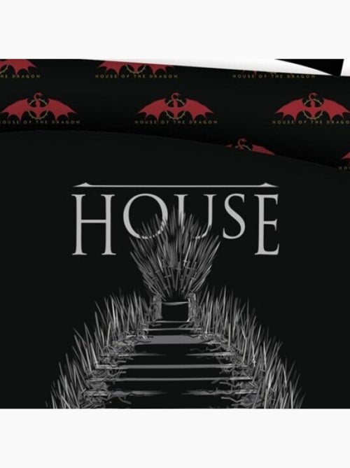 Parure de lit double réversible House of the Dragon - 220 cm x 240 cm - Kiabi