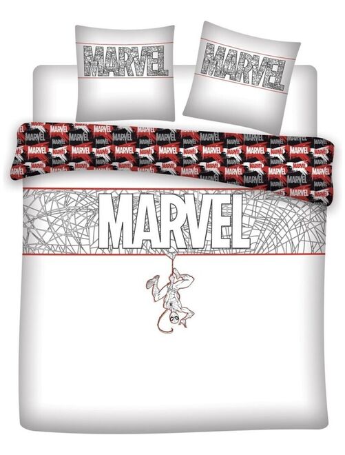 Parure de lit double réversible Marvel Spiderman - 220 cm x 240 cm - Kiabi