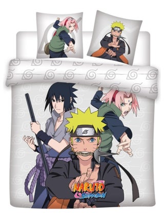 Parure de Lit double Réversible Naruto, Sasuke et Sakura