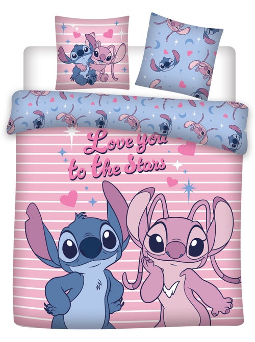 Parure de Lit Double Stitch & Angel  240x220 cm + 2 Taies d'oreiller 65x65 cm polycoton - Kiabi