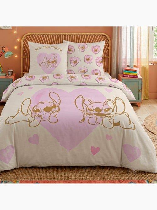 Parure de Lit double Stitch et Angel Rose, Textile Oeko-Tex, Lit 2 places - Kiabi