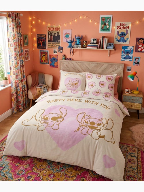 Parure de Lit double Stitch et Angel Rose, Textile Oeko-Tex, Lit 2 places - Kiabi