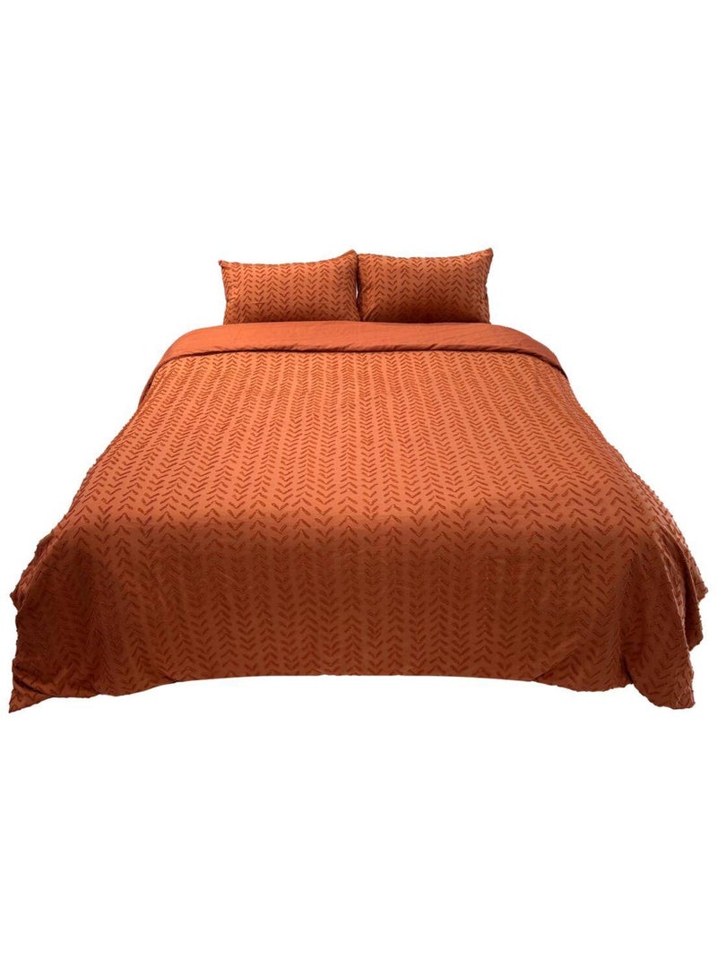 Parure de lit double TONI Terracotta - Kiabi