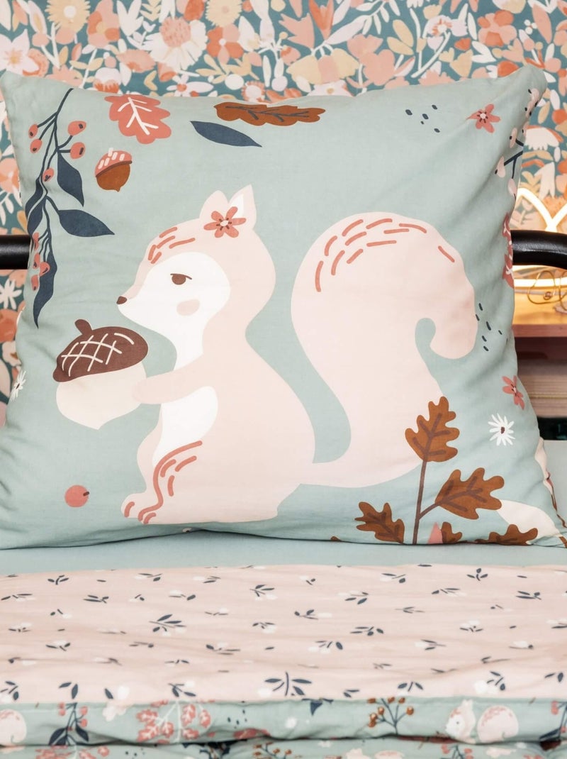 Parure de lit écureuil Vert d'eau - Kiabi