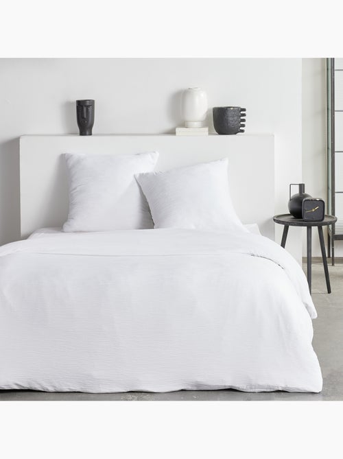 Parure de lit effet cr?pon unie ESSENTIAL - Kiabi