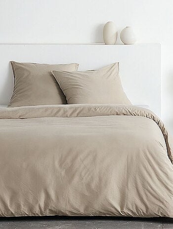 Parure de lit effet lavé uni ESSENTIAL
