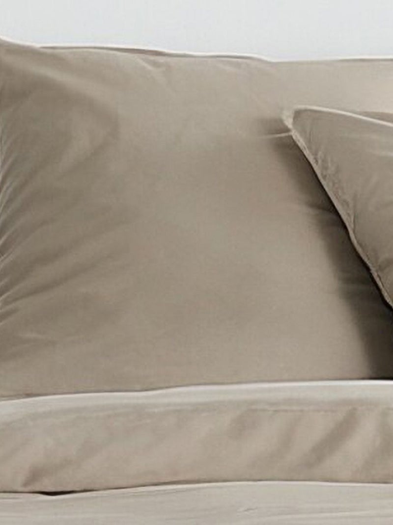 Parure de lit effet lavé uni ESSENTIAL Beige - Kiabi