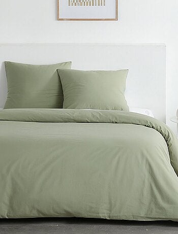 Parure de lit effet lavé uni ESSENTIAL