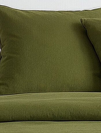 Parure de lit effet lavé uni ESSENTIAL