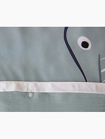 Parure de lit eleph microfibre - 140x200 / gris