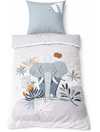Parure de lit ELEPHANT, Gris, 140x200cm