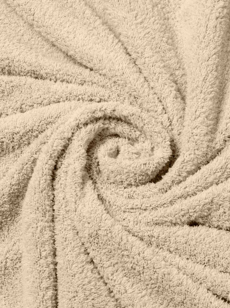 Parure de lit en bouclette unie Beige sable - Kiabi