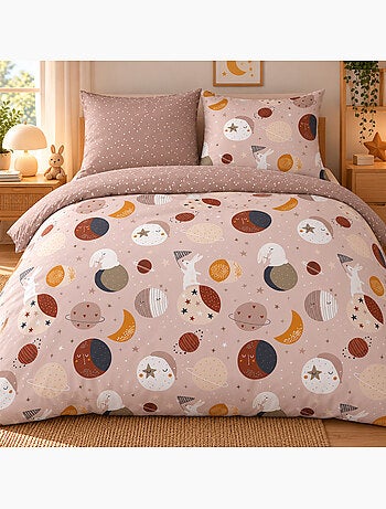 Parure de lit en coton 57 fils imprimé sky dream – plusieurs tailles