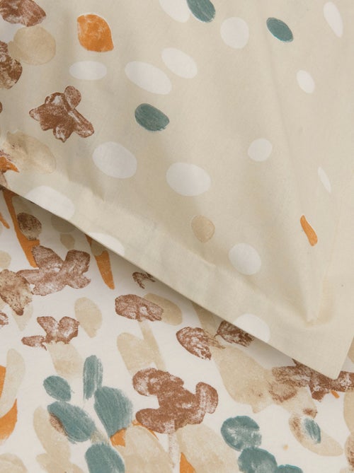 Parure de lit en coton à motif floral stylisé avec taies d’oreiller - Kiabi Parure de lit en coton à motif floral stylisé avec taies d’oreiller - Kiabi