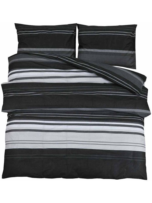 Parure de lit en coton au toucher doux à boutons cachés - vidaxl - Kiabi Parure de lit en coton au toucher doux à boutons cachés - vidaxl - Kiabi