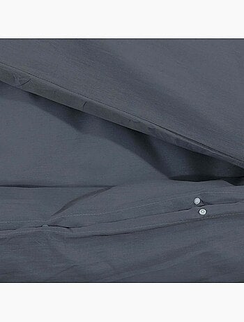 Parure de lit en coton au toucher doux à boutons cachés - vidaxl