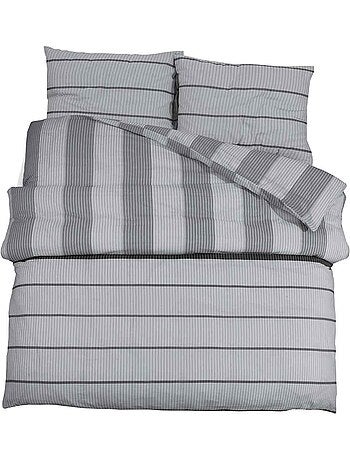 Parure de lit en coton au toucher doux à boutons cachés - vidaxl