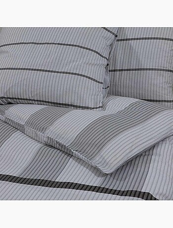 Parure de lit en coton au toucher doux à boutons cachés - vidaxl