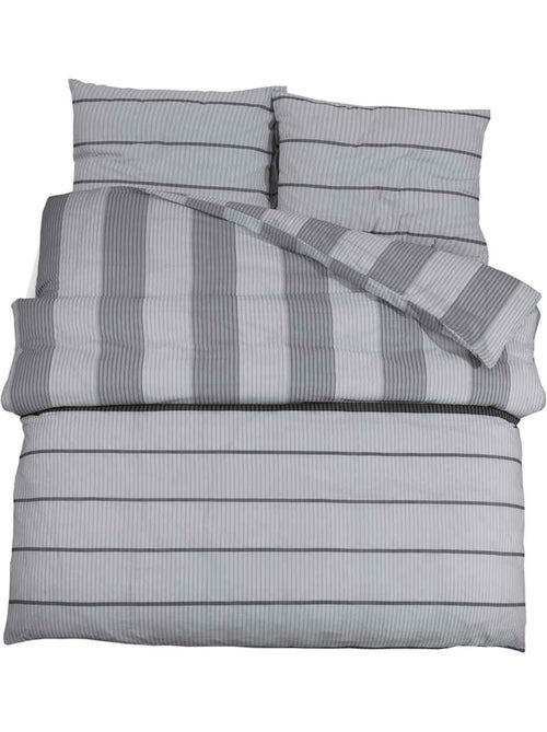 Parure de lit en coton au toucher doux à boutons cachés - vidaxl - Kiabi Parure de lit en coton au toucher doux à boutons cachés - vidaxl - Kiabi