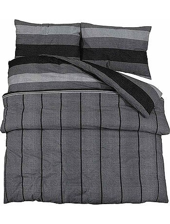 Parure de lit en coton au toucher doux à boutons cachés - vidaxl