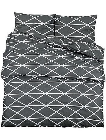 Parure de lit en coton au toucher doux à boutons cachés - vidaxl