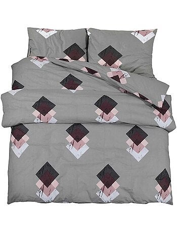 Parure de lit en coton au toucher doux à boutons cachés - vidaxl