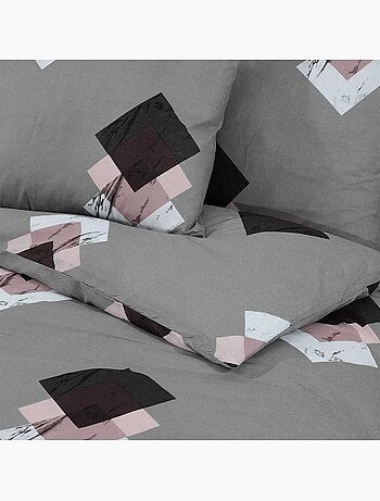 Parure de lit en coton au toucher doux à boutons cachés - vidaxl