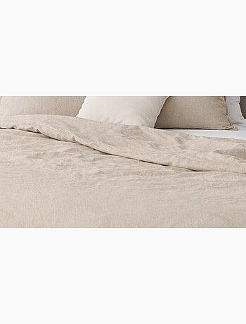 Parure de lit en Coton et Lin Lavé UNI
