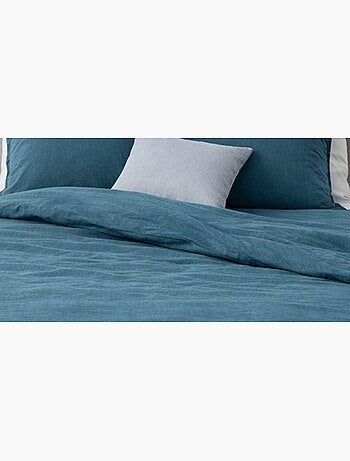 Parure de lit en Coton et Lin Lavé UNI