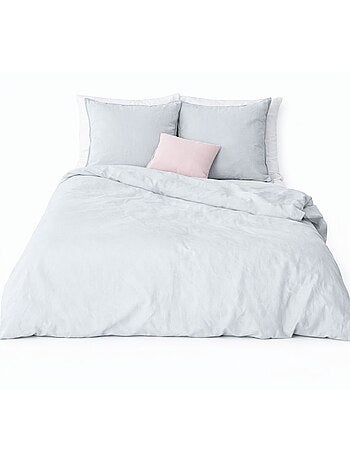 Parure de lit en Coton et Lin Lavé UNI