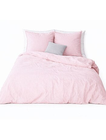 Parure de lit en Coton et Lin Lavé UNI