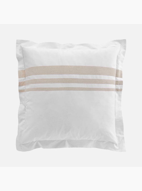 Parure de lit en coton finition lin - Kiabi Parure de lit en coton finition lin - Kiabi