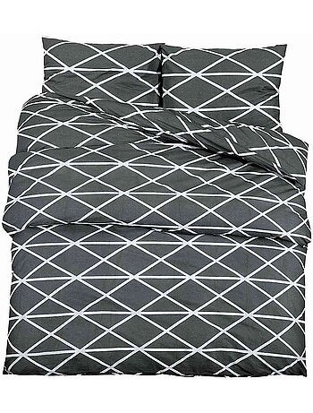 Parure de lit en coton housse de couette et taies - vidaxl