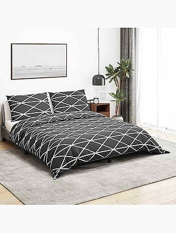 Parure de lit en coton housse de couette et taies - vidaxl
