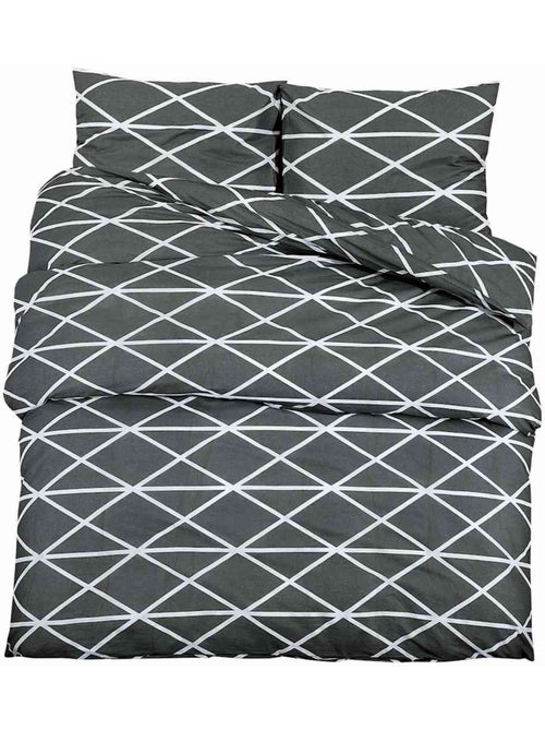 Parure de lit en coton housse de couette et taies - vidaxl - Kiabi Parure de lit en coton housse de couette et taies - vidaxl - Kiabi